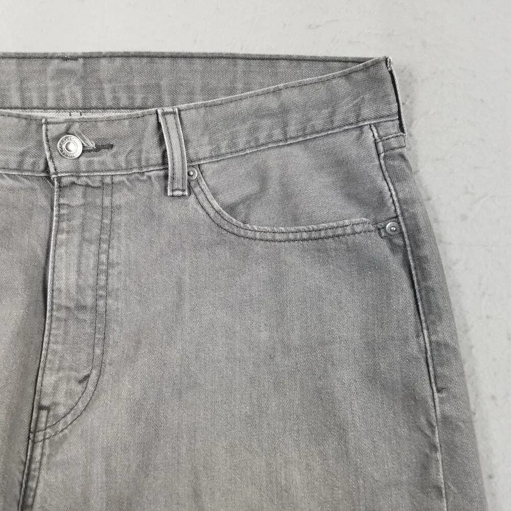 Levis 508 Jeans Mens 36x32‎ Gray Denim Regular Tapered Leg Casual Light Wash